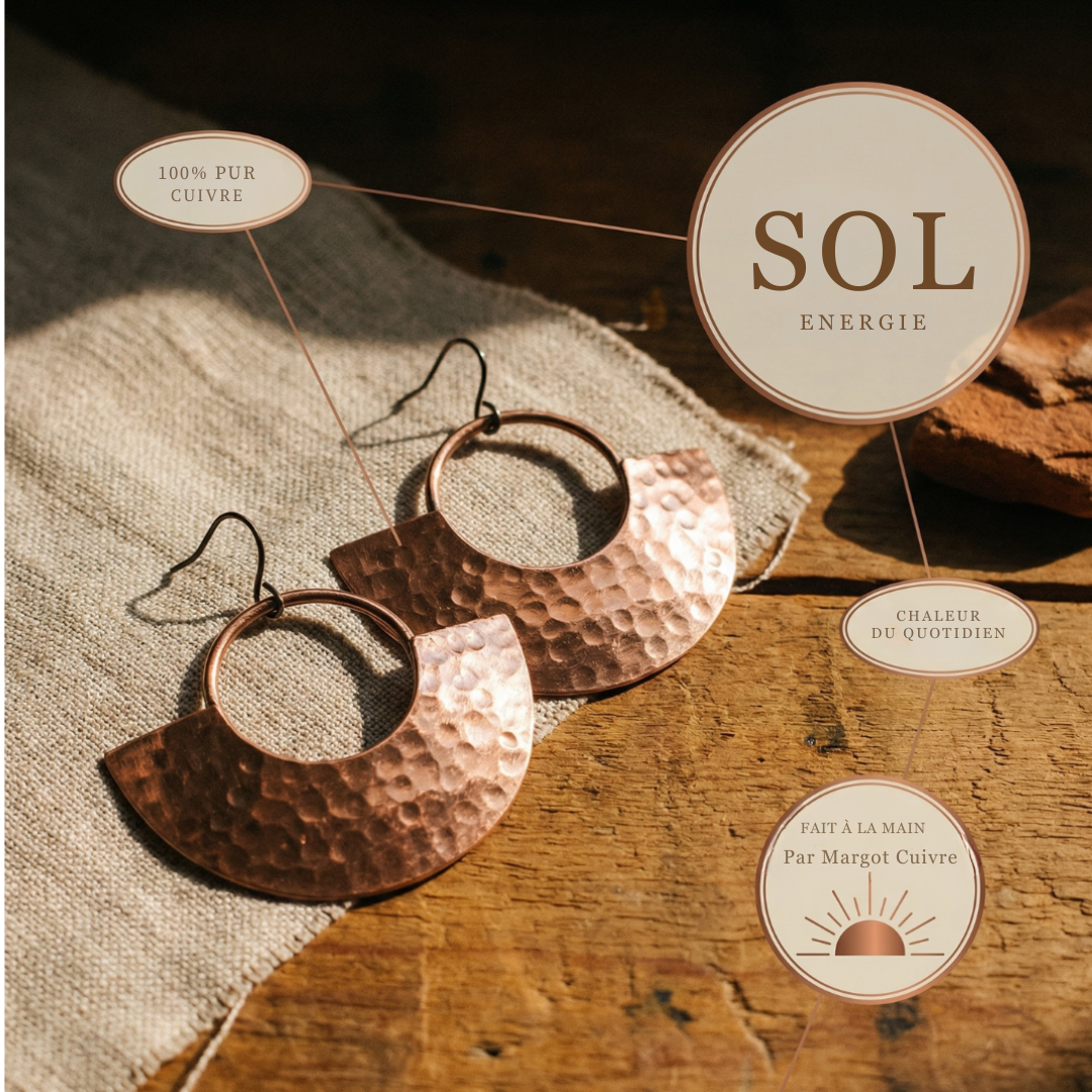 Boucles d'oreilles en cuivre de Margot Cuivre