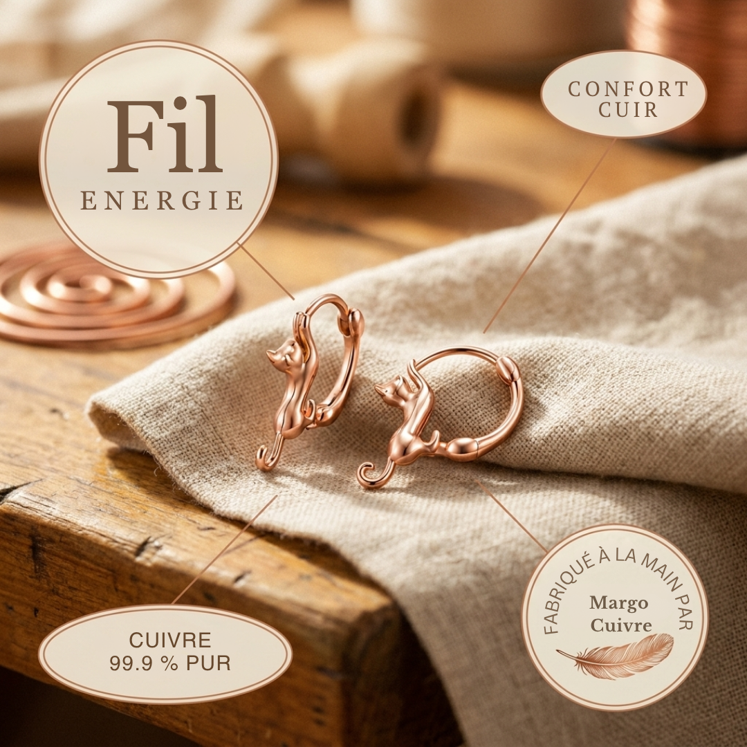 Boucles d'oreilles en cuivre Margot Cuivre