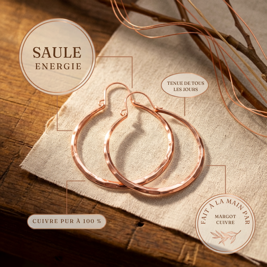 Boucles d'oreilles en cuivre Margot Cuivre