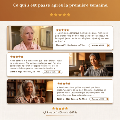 Raclette à langue en cuivre