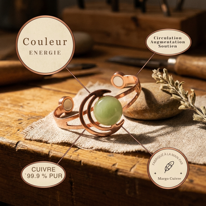 Bracelet en cuivre vert Margot Cuivre Sphere