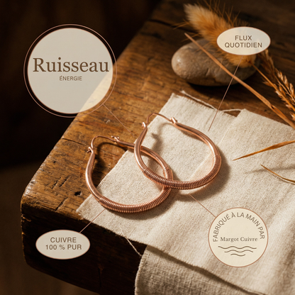Boucles d'oreilles en cuivre Margot Cuivre Creek