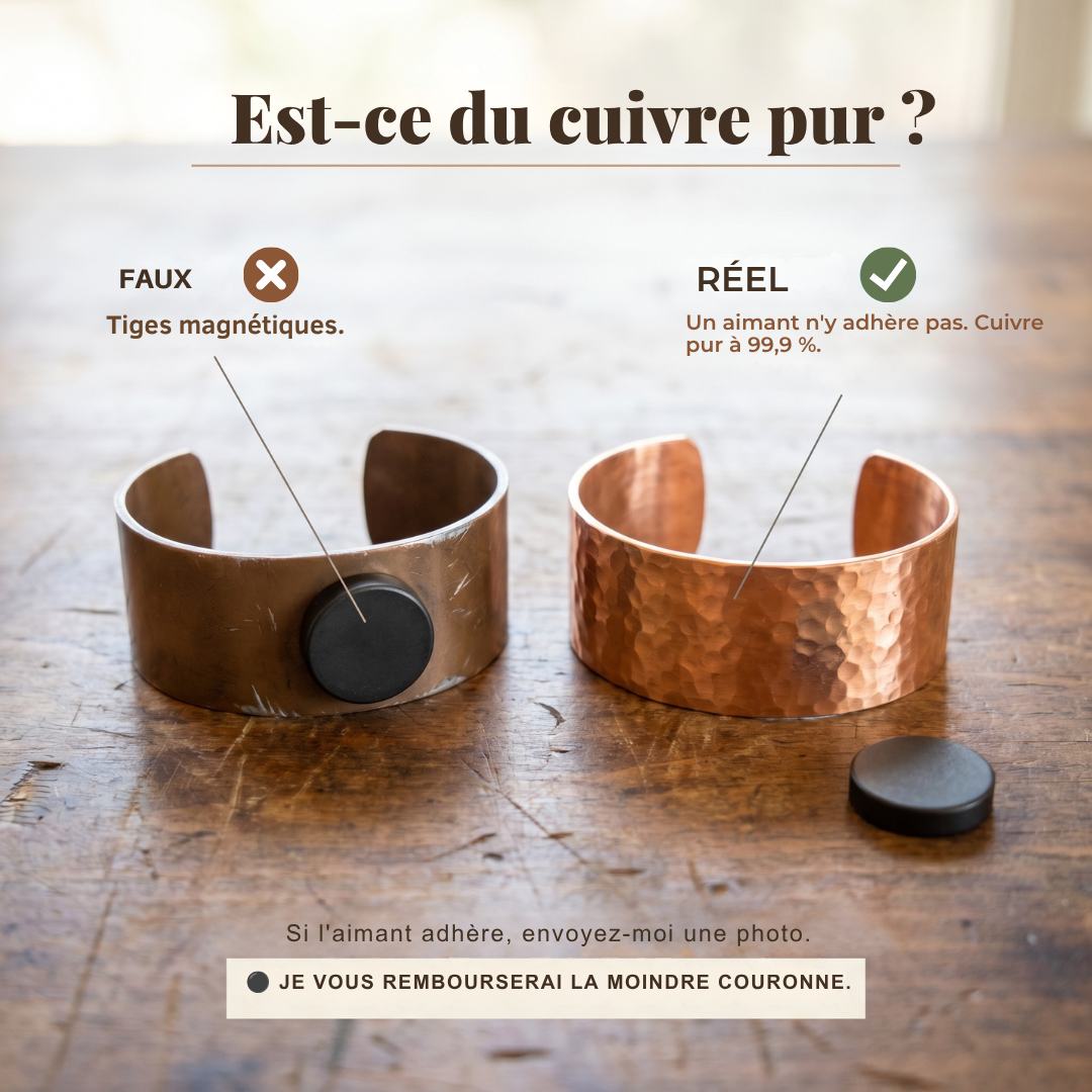 Bracelet en cuivre rose Margot Cuivre Sphere