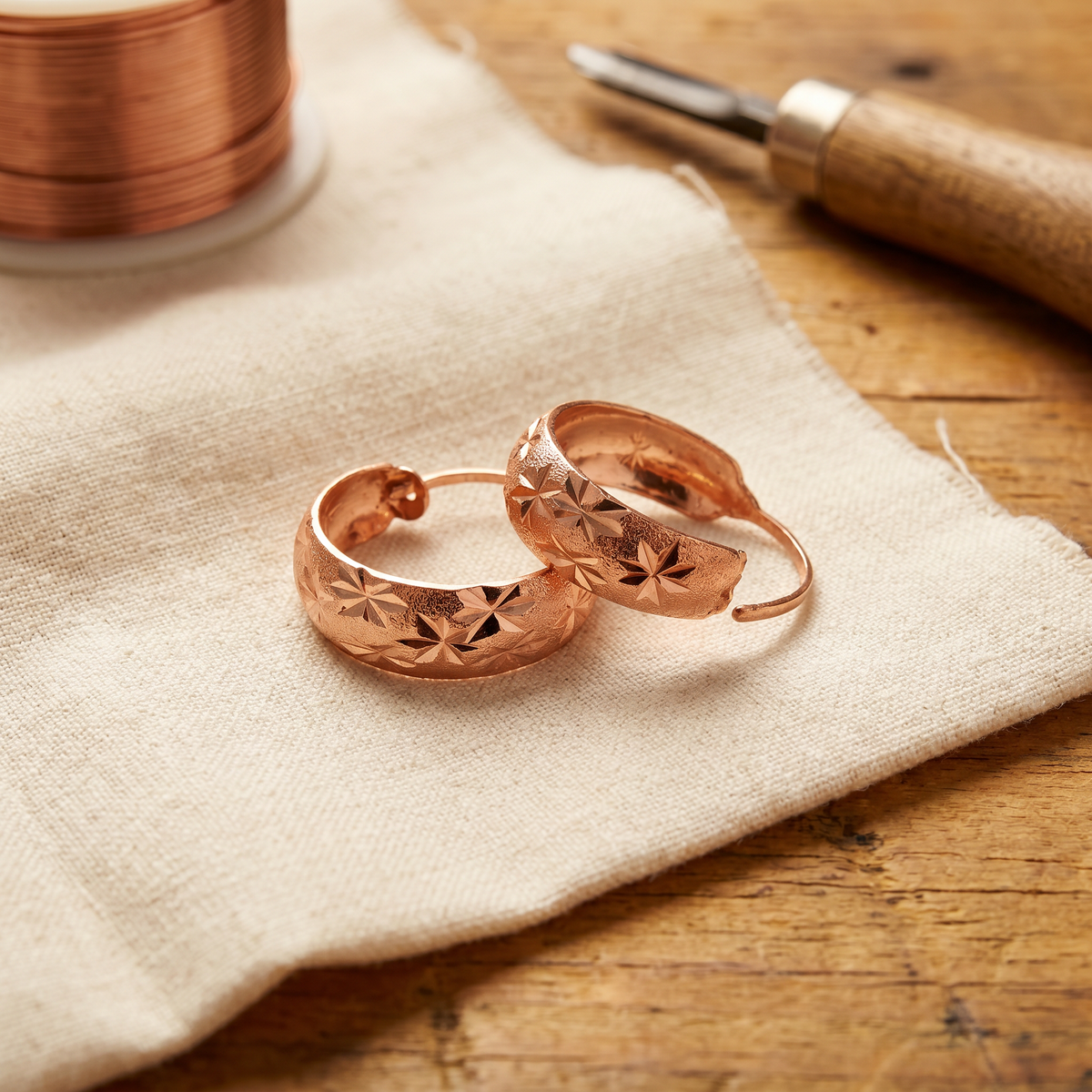 Boucles d'oreilles Margot Cuivre Dew en cuivre