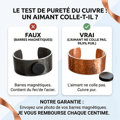 Bracelet en cuivre Petal